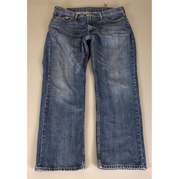 Levi's 505 Regular‎ Fit Jeans Men's Size 38x32 Blue Medium Wash Denim Pants - Picture 1 of 16